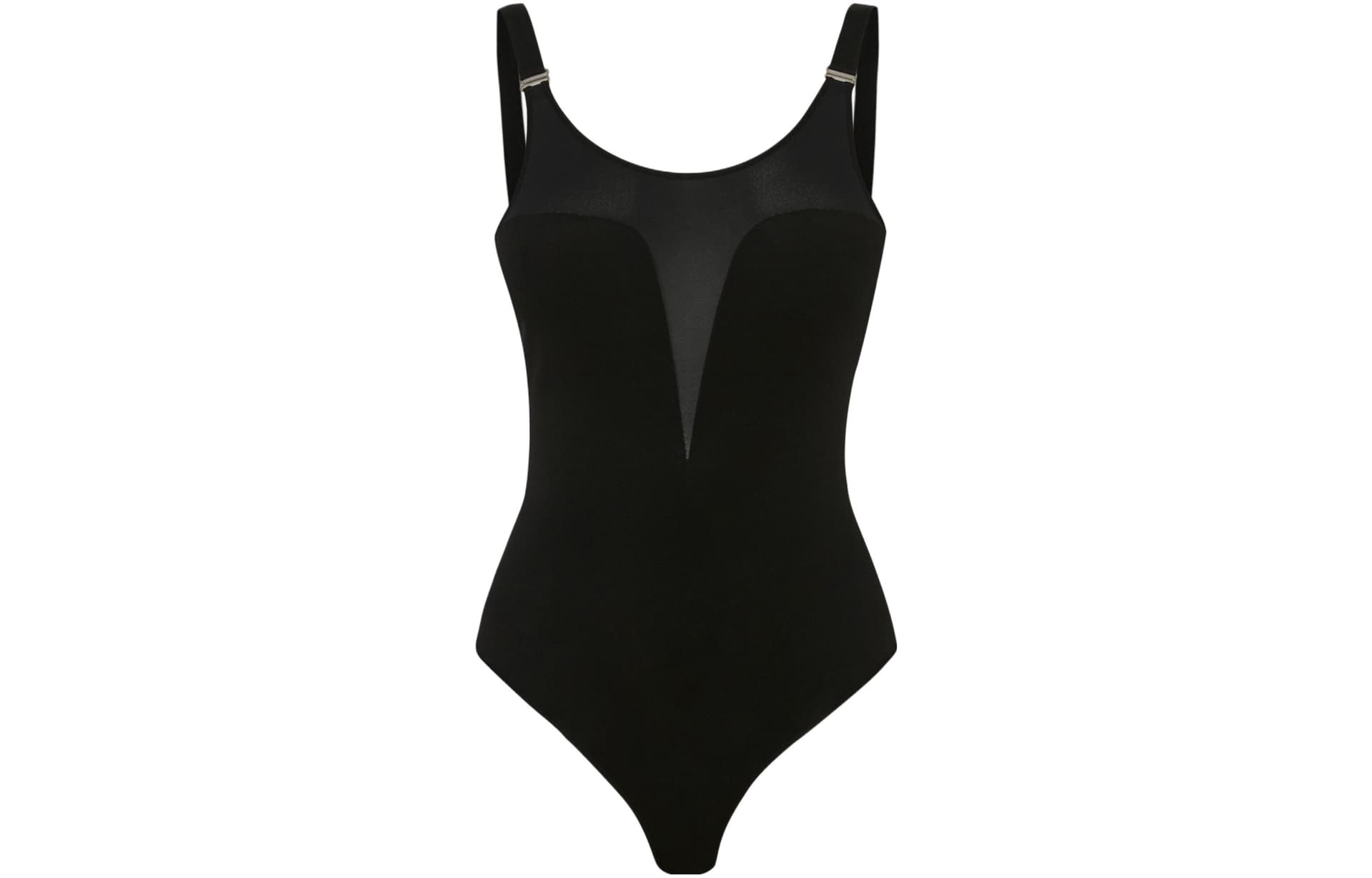 Alexander McQueen Mesh Panelled Bodysuit Black