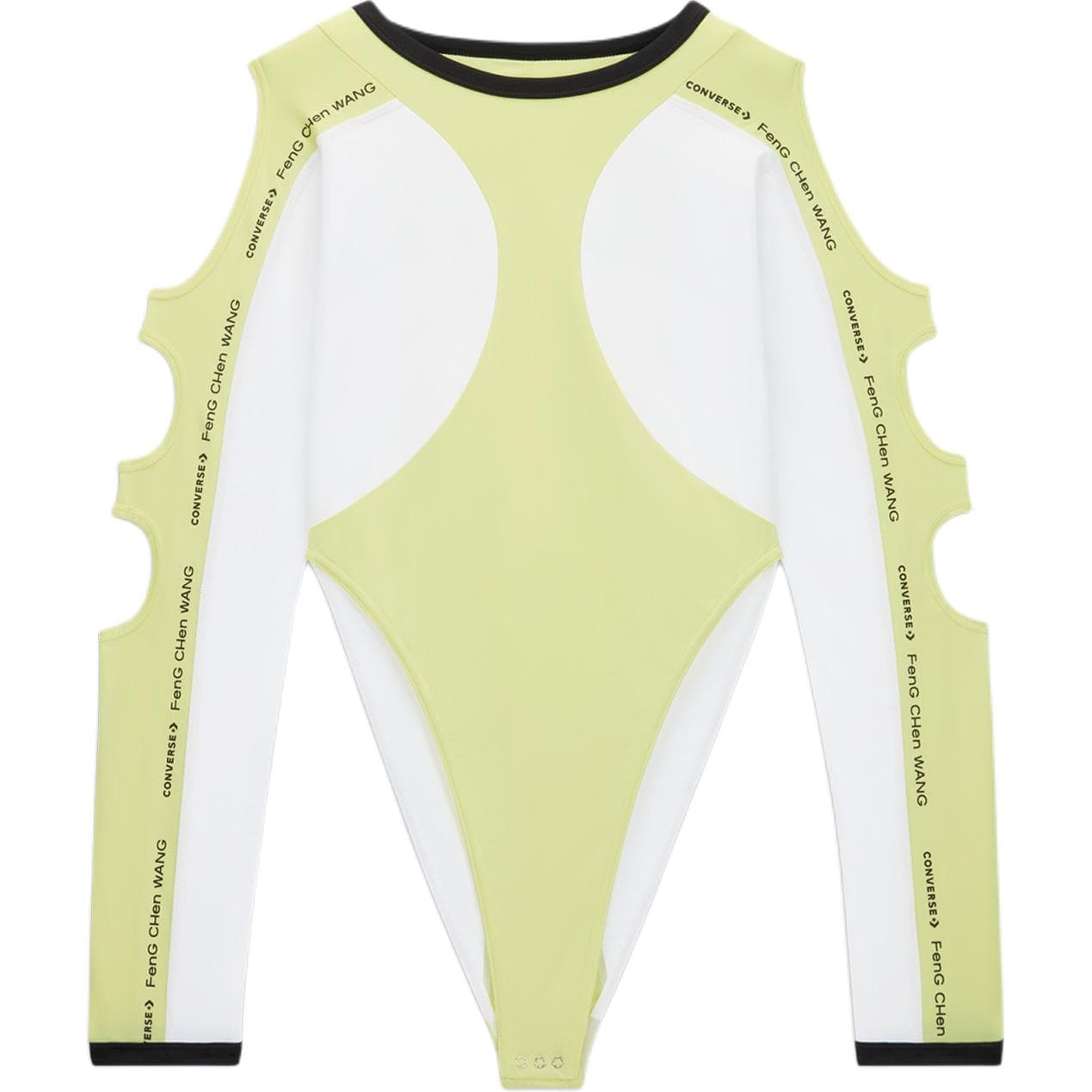 Converse Cut Out Sleeve Light Lemon/White