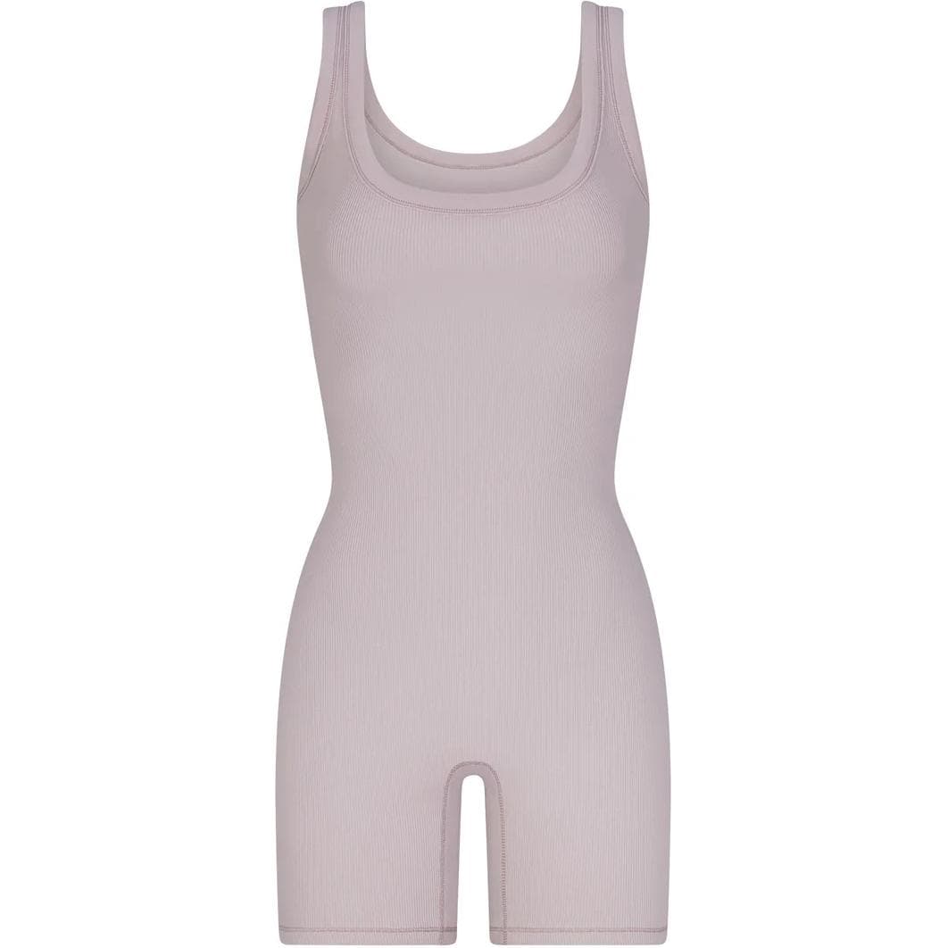 Skims SS24 Summer Collection Cotton Rib Onesie Jumpsuit OYSTER/Oyster OYSTER/Oyster