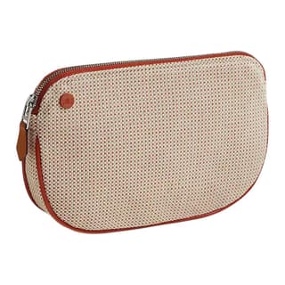 HERMES Echappee Cotton Toiletry Bag Brandy