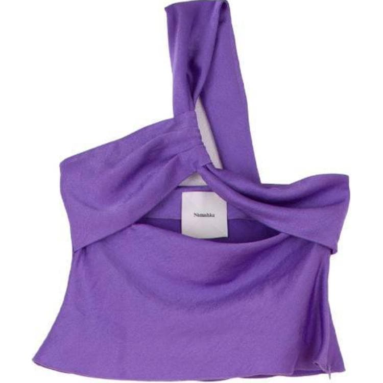 NANUSHKA Alvin Twistdetail Satin Purple