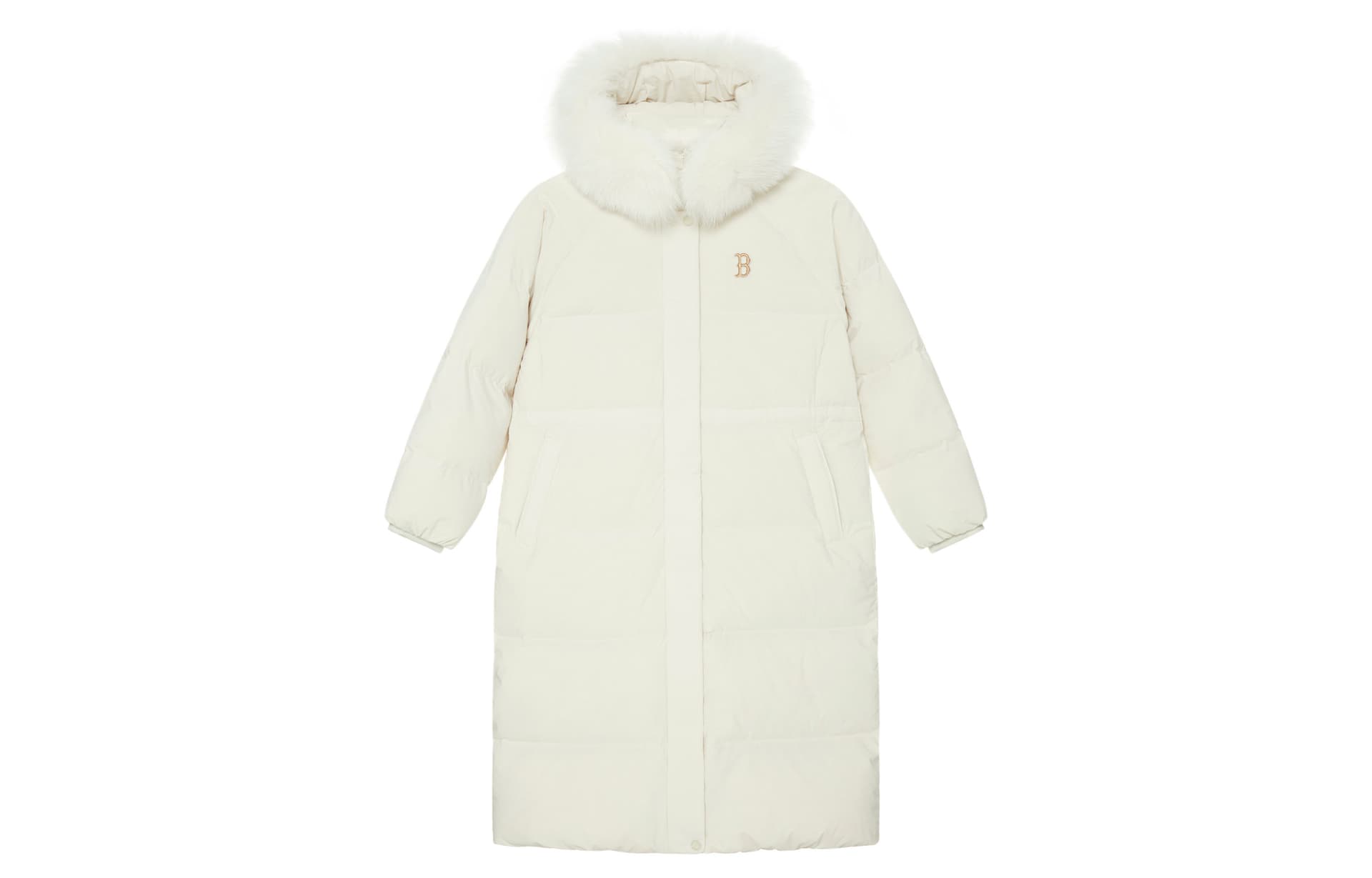 MLB Basic Collection Basic Boston Red Sox Down Jacket Dark Cream