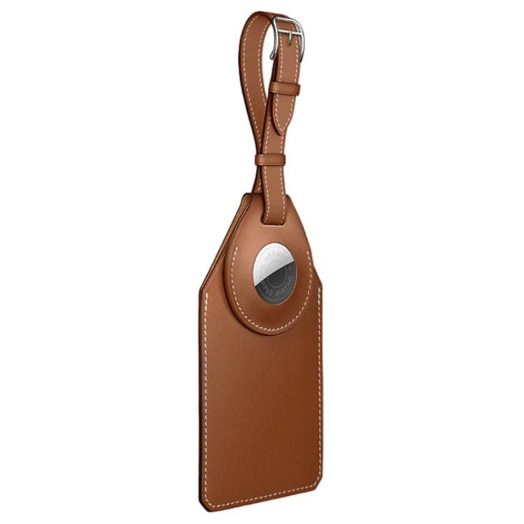 HERMES Swift Calfskin Luggage Tag 37 Gold Brown