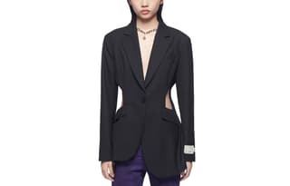 Feng Chen Wang Business Suits Black Suit Collar Moderate