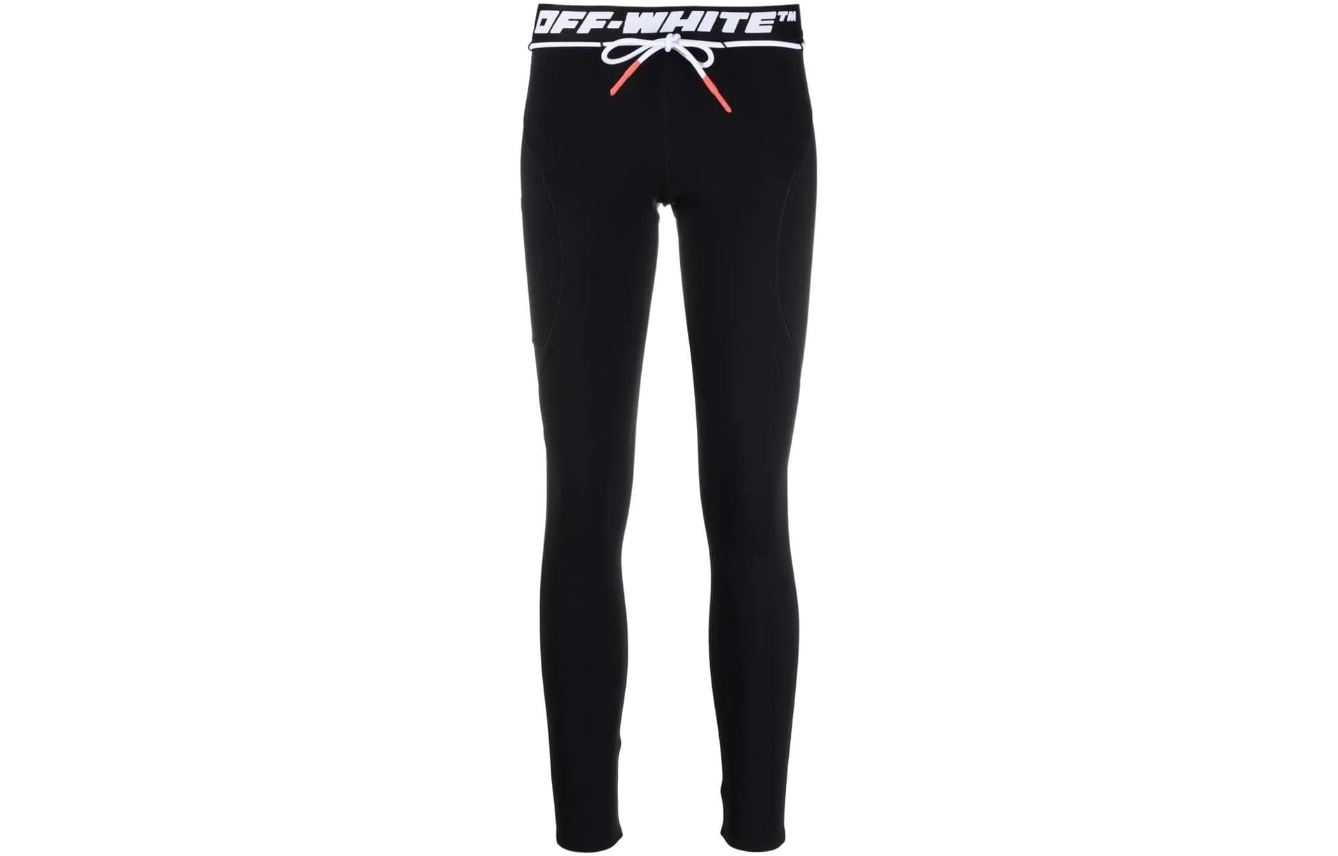 OFFWHITE logotape performance leggings Black