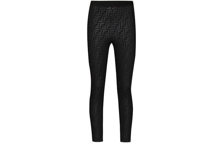 FENDI Leggings Black Moderate Black
