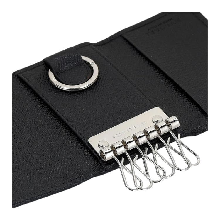 BVLGARI Cow Key Pouch Black