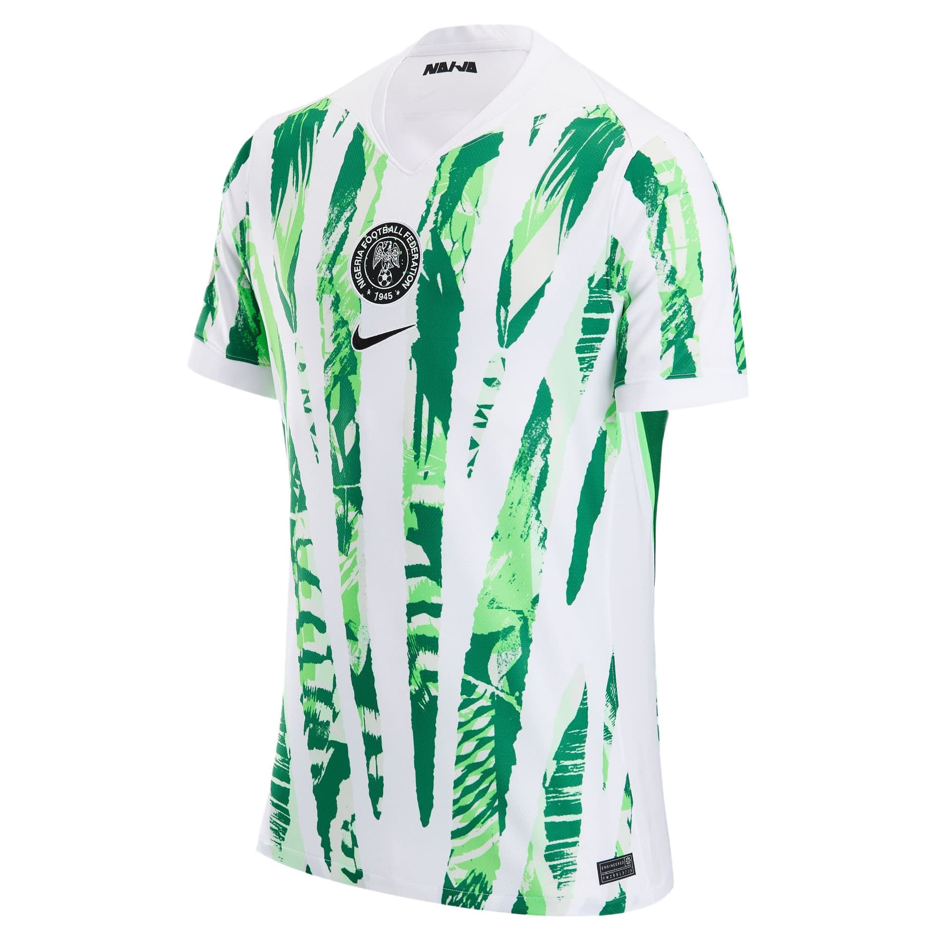 Nike Nigeria National Team Soccer Jersey Fan Edition White/Pine Green/Shock Green/Black