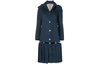 THOM BROWNE Two Piece Skirt Sets Blue Square Collar Moderate Mid Length
