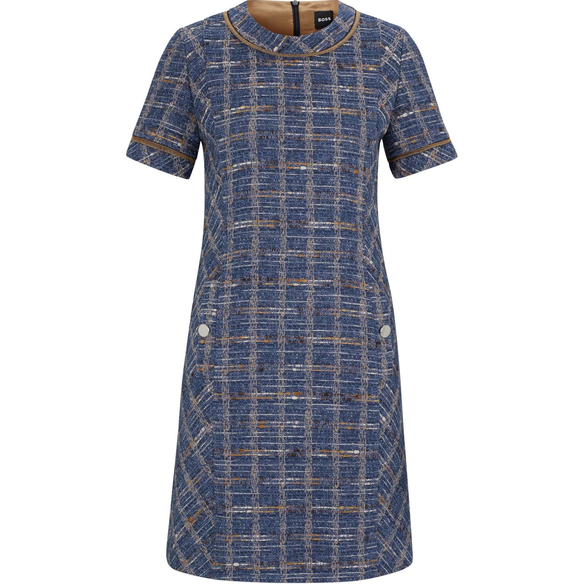 HUGO BOSS Short Sleeved Dress Blue Blue
