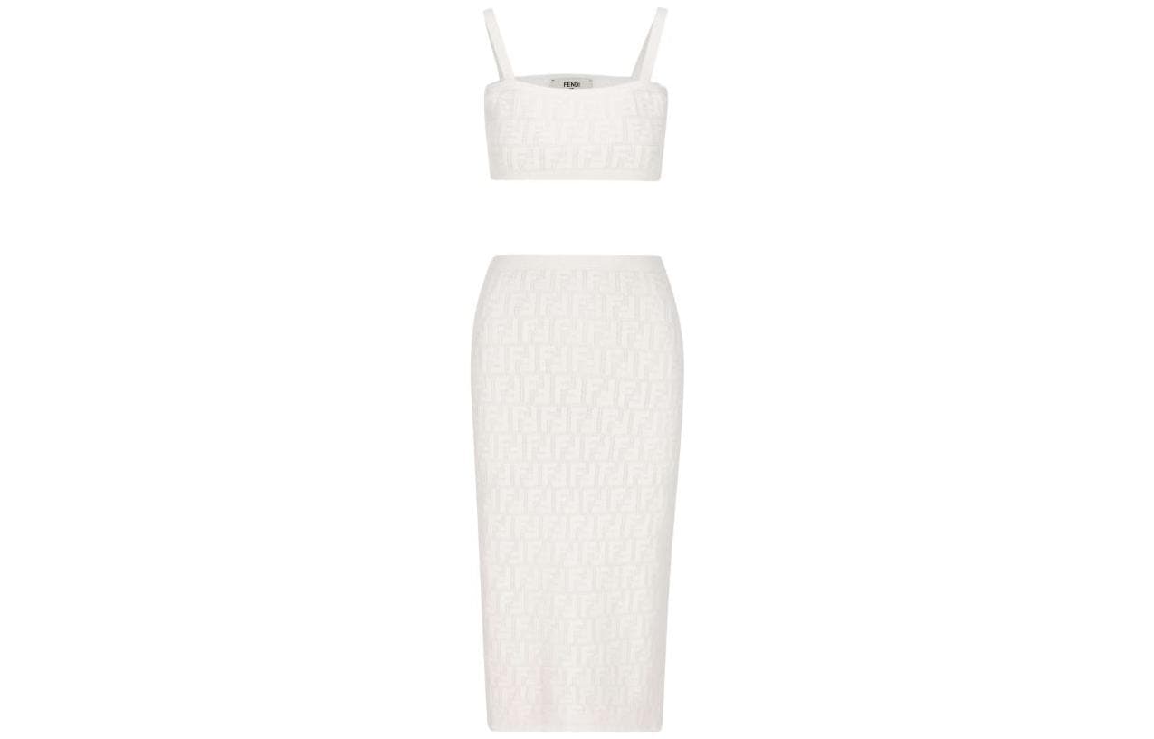 FENDI Two Piece Skirt Sets White Moderate Short White