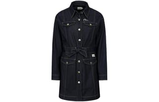 EVISU Long Sleeved Denim Blue Shirt Collar Moderate Short
