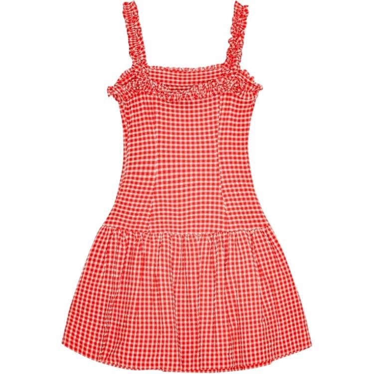 GANNI SS25 Dress Race Red Race Red