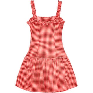 GANNI SS25 Dress Race Red