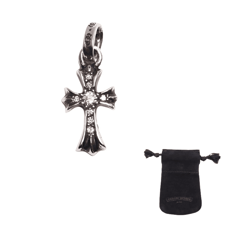 Chrome Hearts 925 Sterling Silver With Diamond Pendants Silver