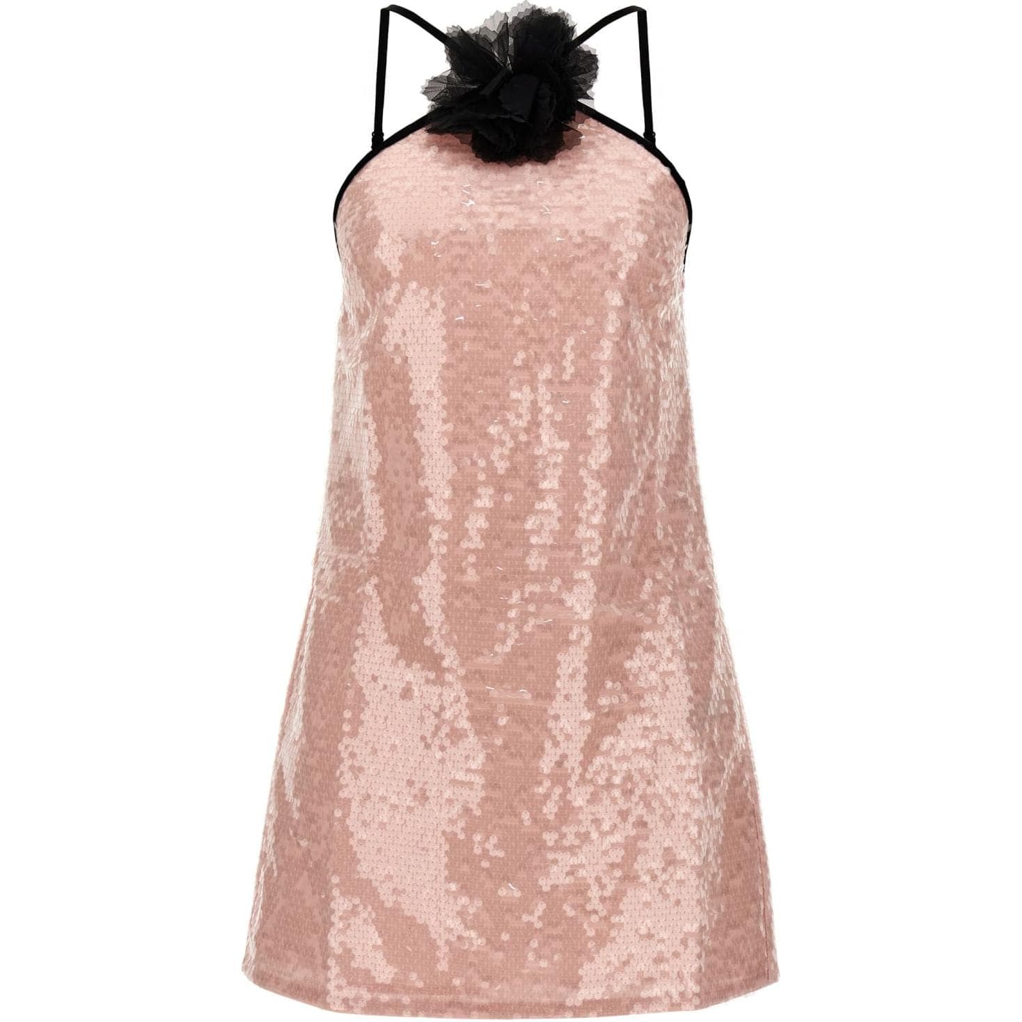 Self portrait Floral Detailed Sequin Embellished Mini Dress Light Pink
