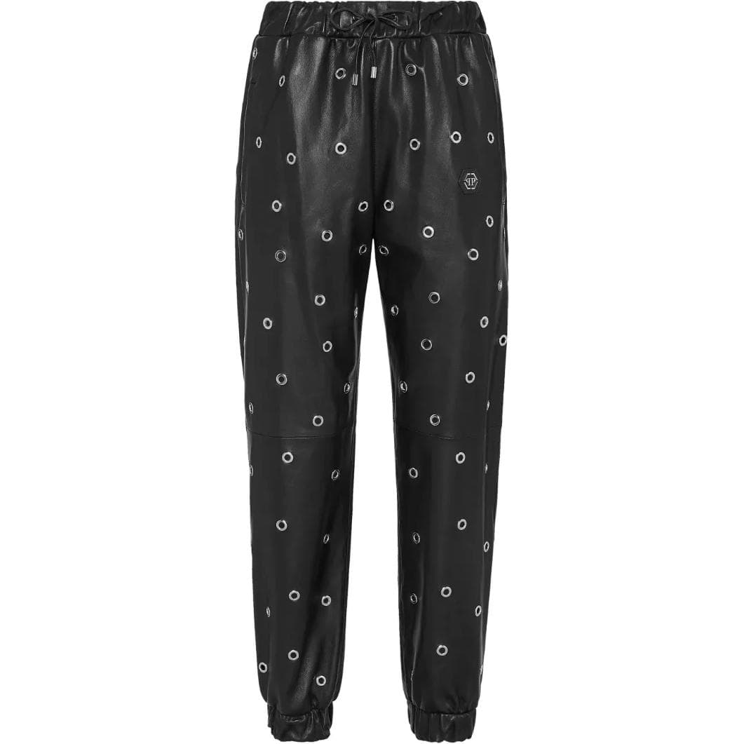 PHILIPP PLEIN Eyelet Trousers Black