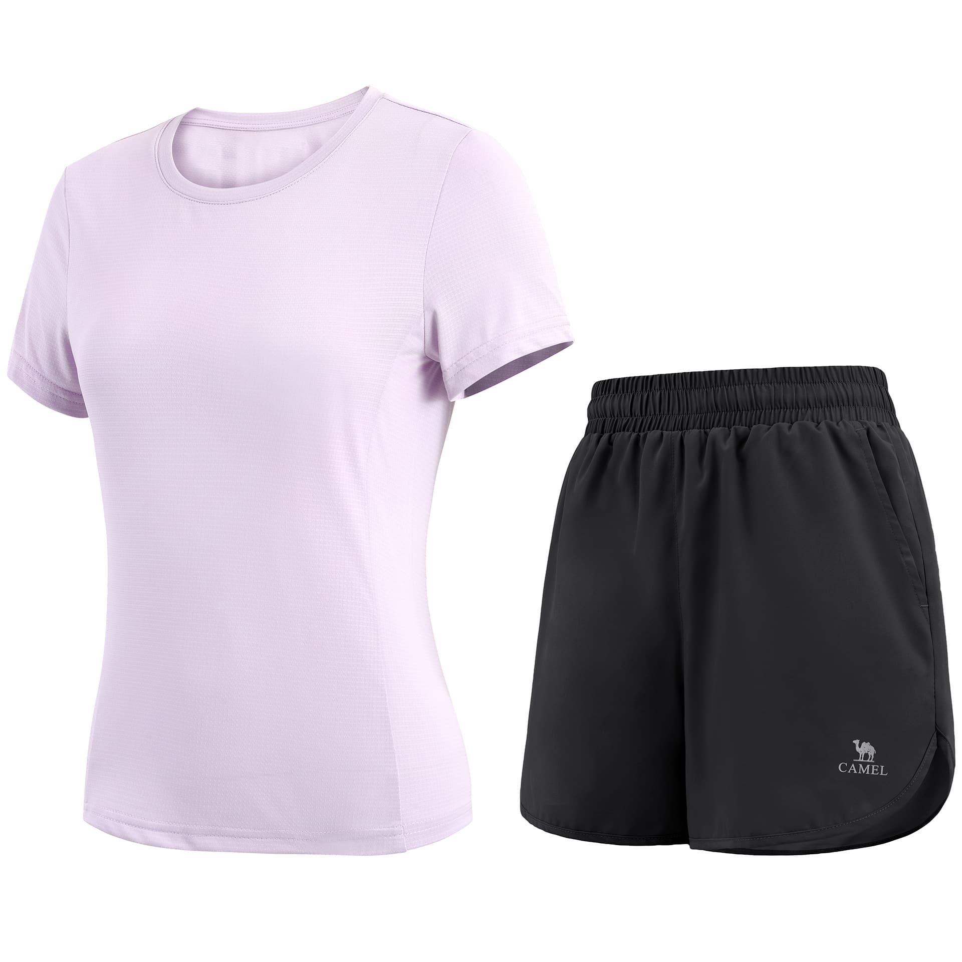 CAMEL Urban Function Series Suits Crew Neck Thin Short Flying Feather Purple