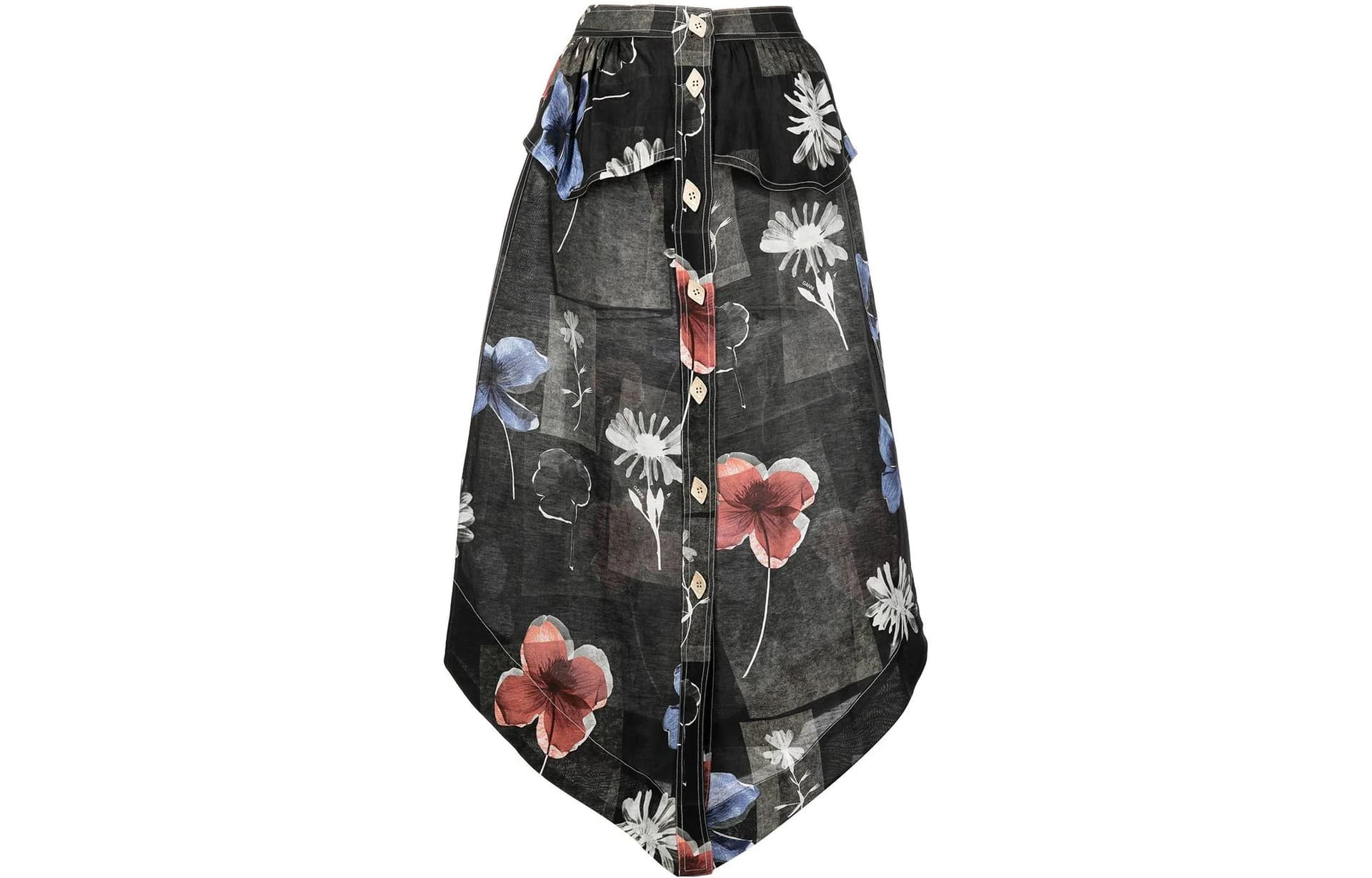 GANNI FW22 Long Skirt Black Black
