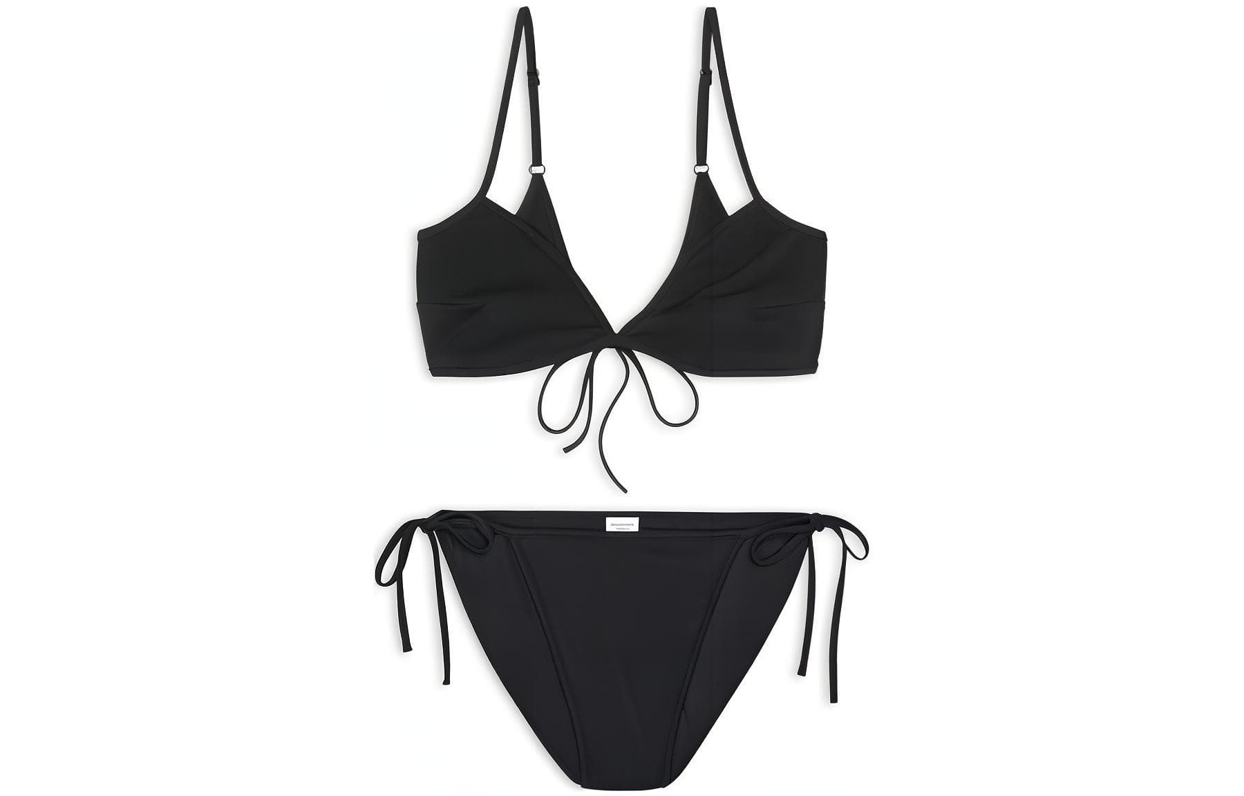 Balenciaga SS23 Two Piece Swimsuit Regular Fit Black Set (Black)