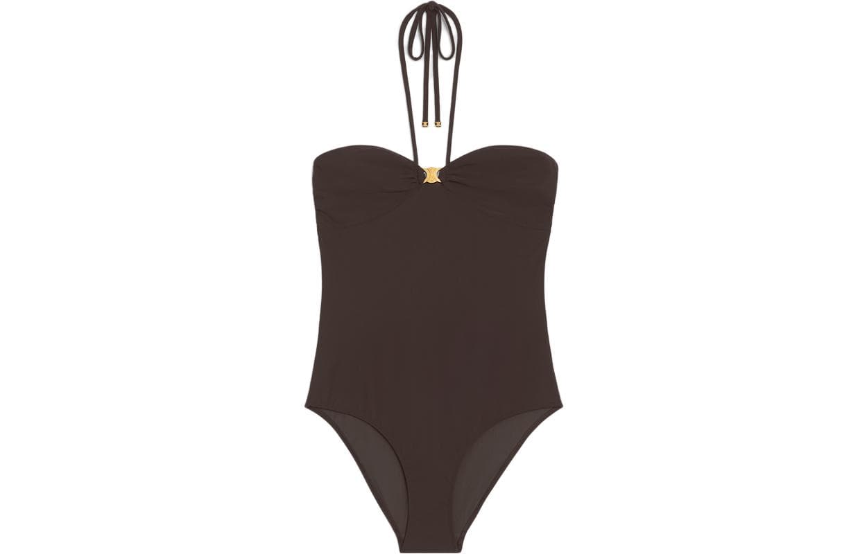 CELINE SS23 One piece Swimsuit Brown Brown