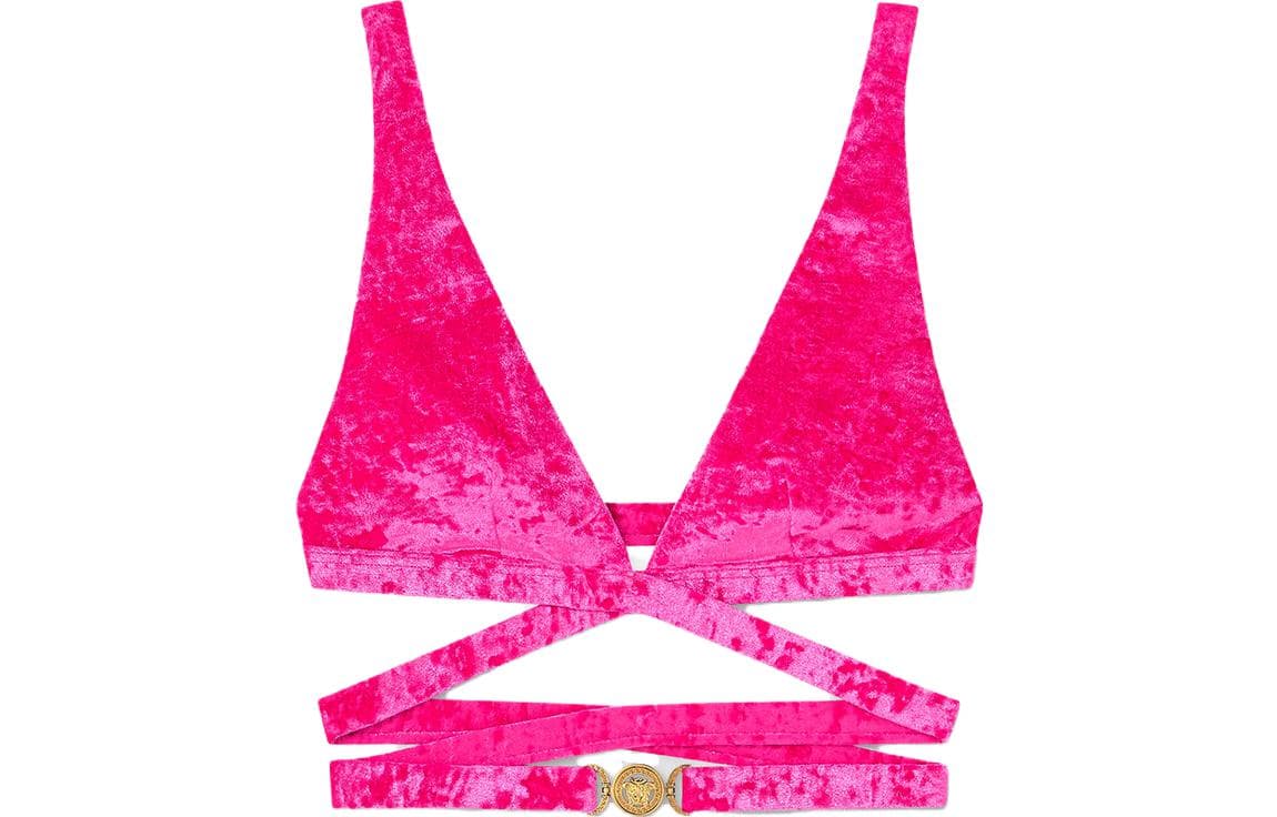 VERSACE Medusa Charm Strapped Bikini Pink