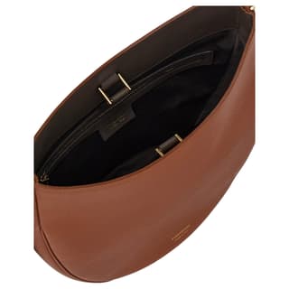 FERRAGAMO Calfskin Hobo Bag Shoulder Bag Medium Tan