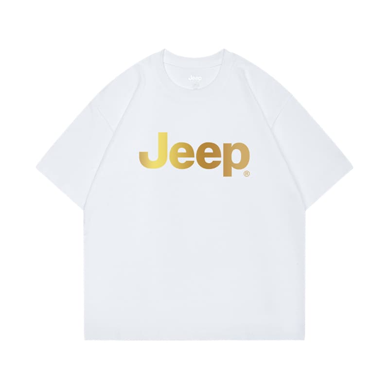 Jeep T Shirts Crew Neck Moderate White