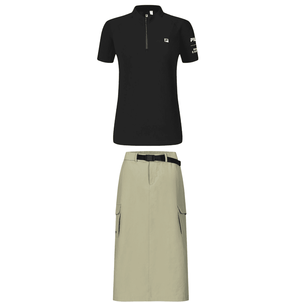 FILA EXPLORER Skirt Set Pitch Black+Seashell