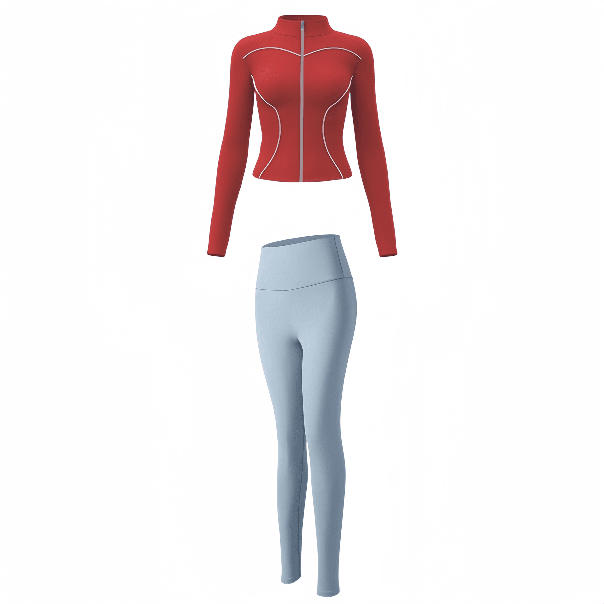 OUTDOORPRINCE Fitness Set Rose Red+Gray Lake Blue