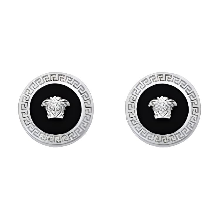 Versace Medusa stud earrings Silver/Black