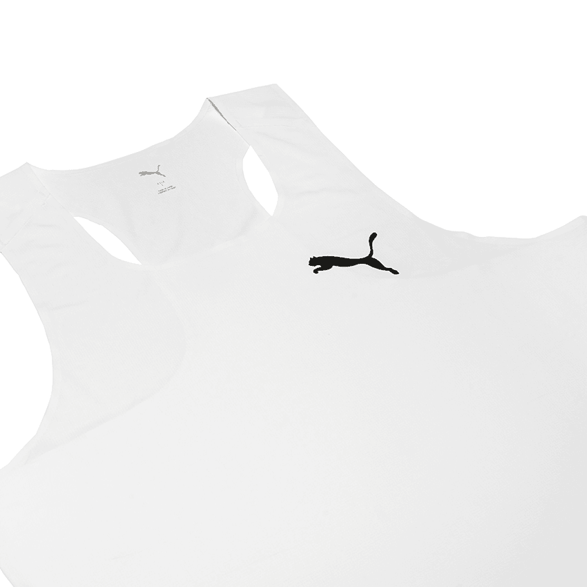 PUMA Tank Tops White U Neck Moderate Other