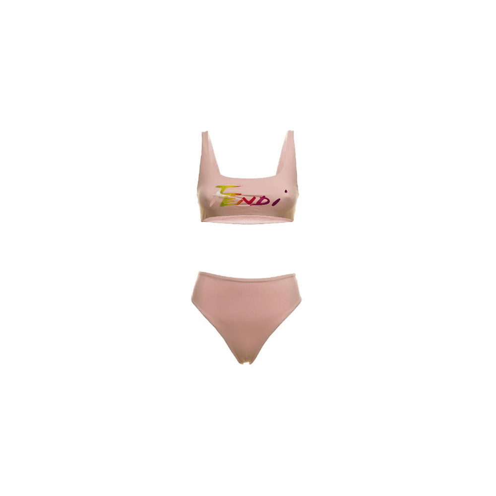 FENDI Two Piece Swimsuit Pink Pink