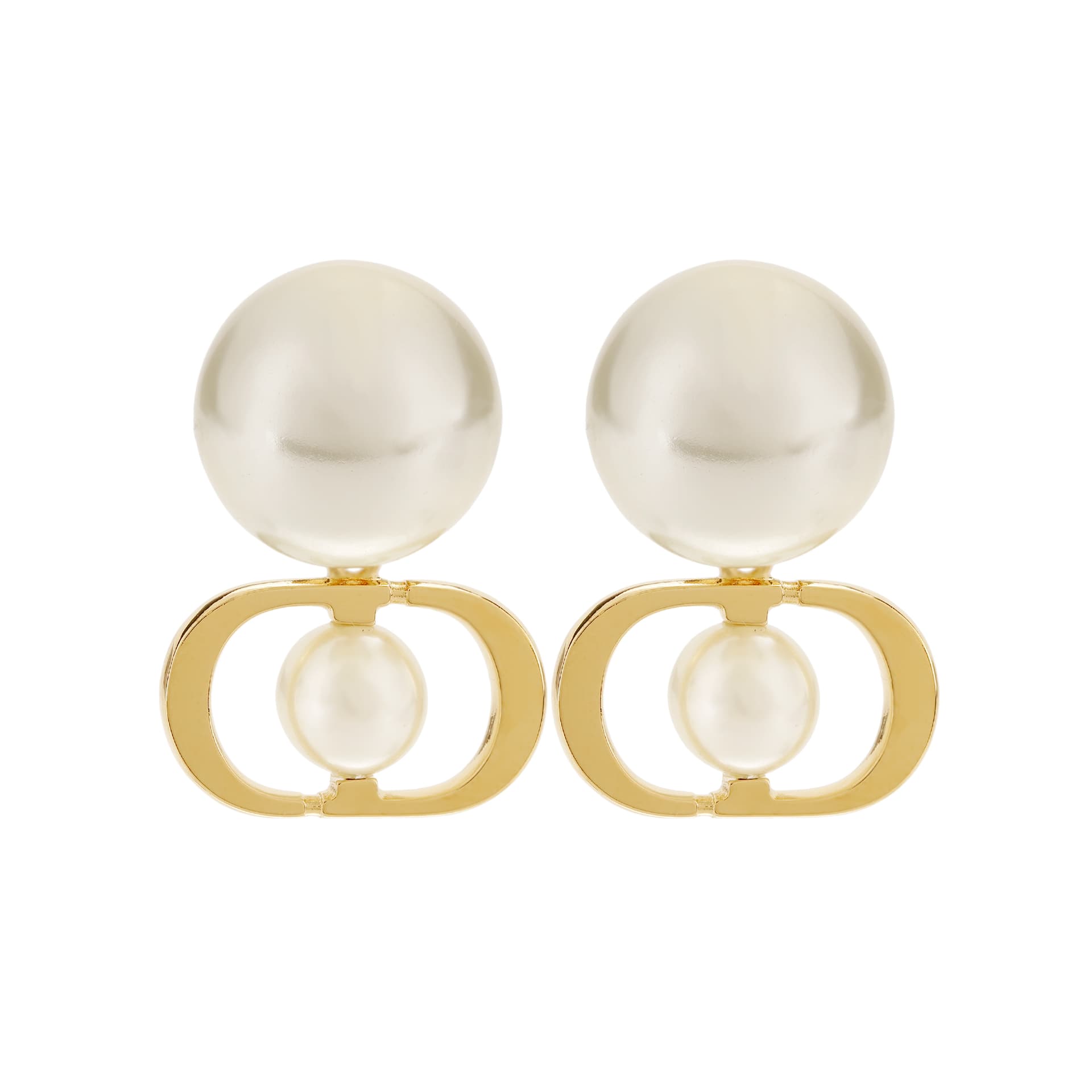 DIOR Brass Earrings Gold Gold