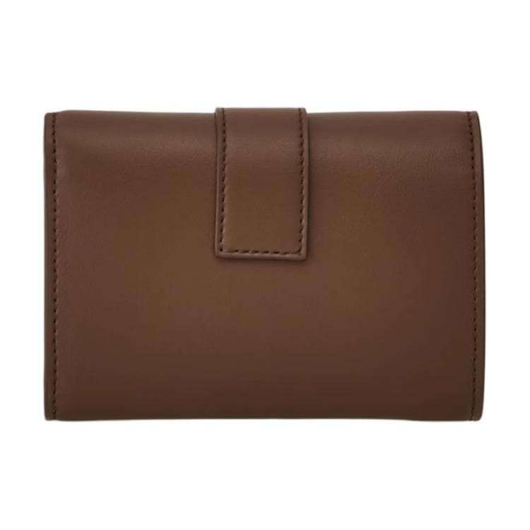 FERRAGAMO Hug Cow Wallet Small Brown