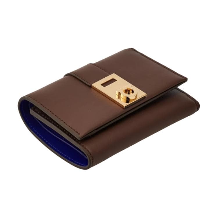 FERRAGAMO Hug Cow Wallet Small Brown