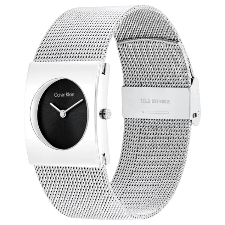 CALVIN KLEIN Wrist Quartz Movement Steel Strap 26.44mm Black Dial Watch 30m Water