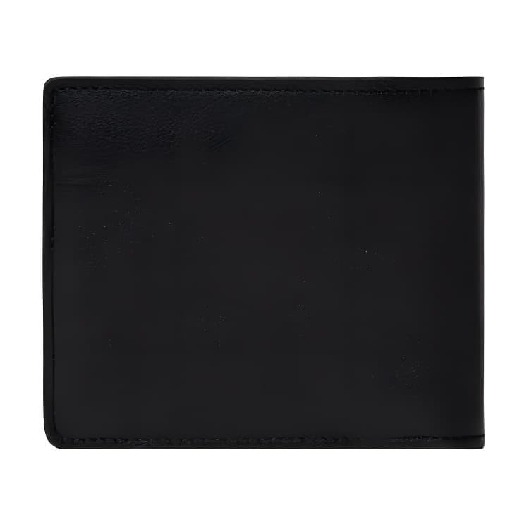 VERSACE MEDUSA BIGGIE Smooth Finish With Cow Wallet Black & Silver
