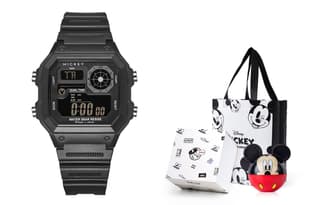 Disney Mickey Mouse Electronic Movement Plastic Strap Watch Black Dial
