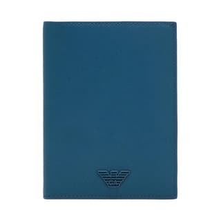 EMPORIO ARMANI Polyurethane Card Holder Dusk Blue