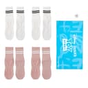 4 Pack (White+Pink)