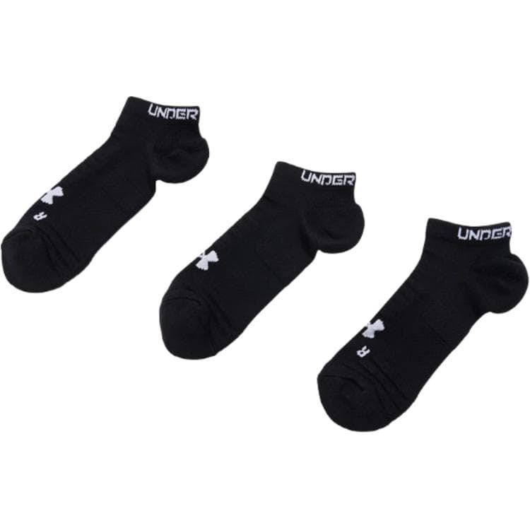 Under Armour No Show 3 Pack Black (3 Pack)