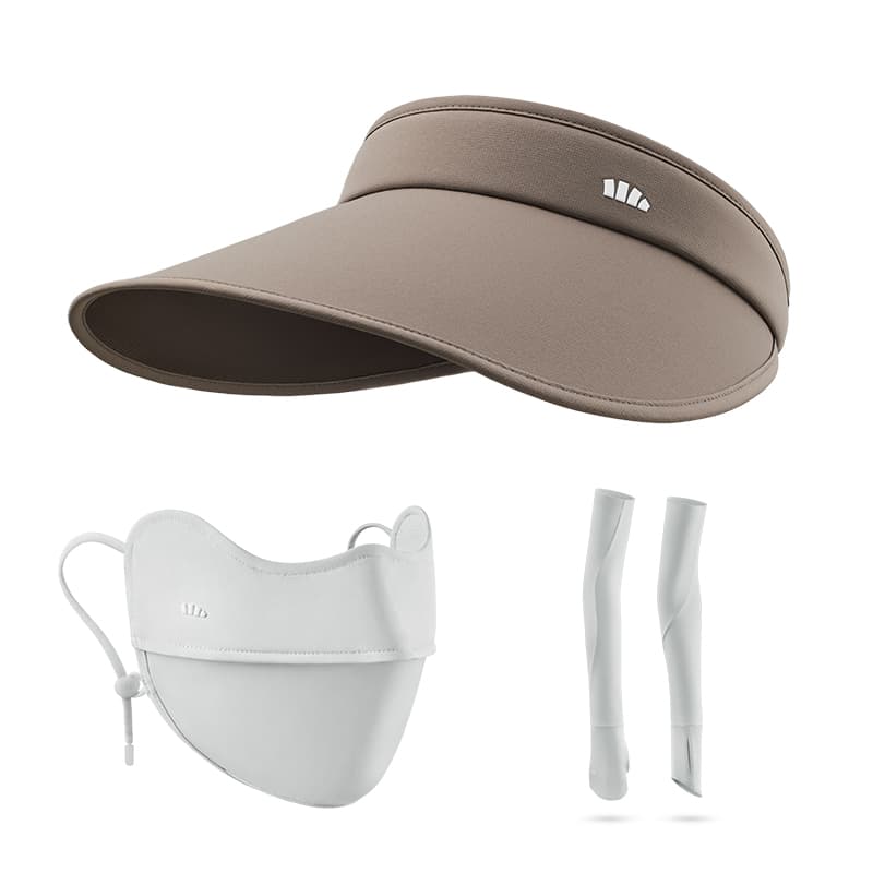 [Box]High Mountain Gray Mask+Brown Sun Protection Hat