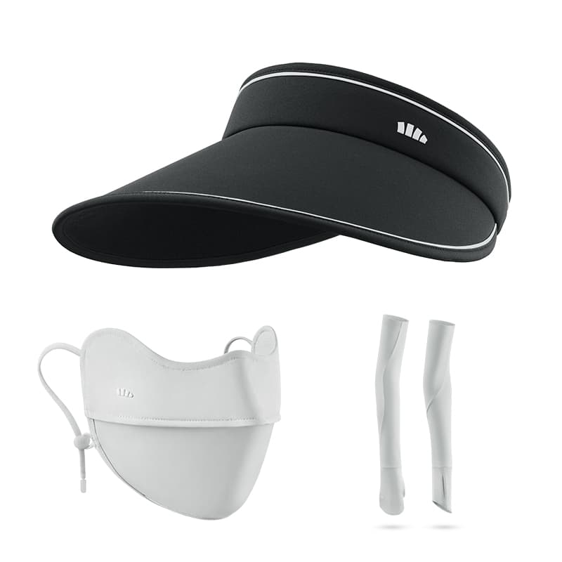 [Box]High Mountain Gray Mask+Twilight Black Sun Protection Hat