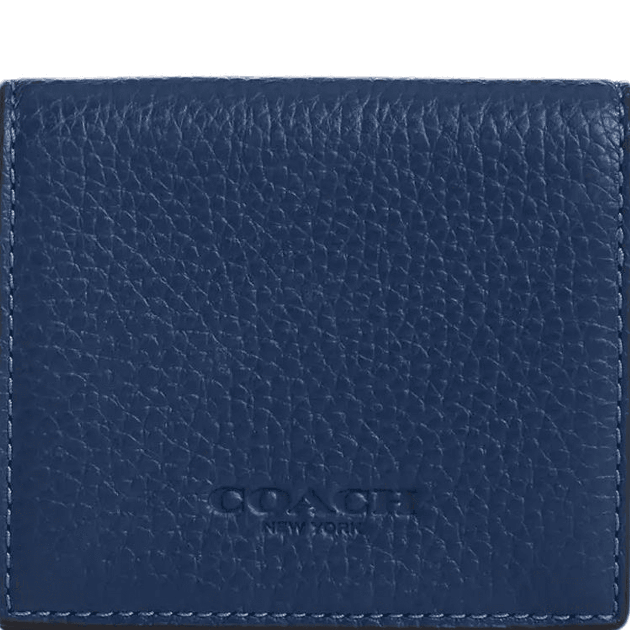 COACH Litchi Grain Coin Purse Mini Dark Blue