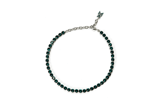 AMINA MUADDI Brass, Crystal Anklets Green