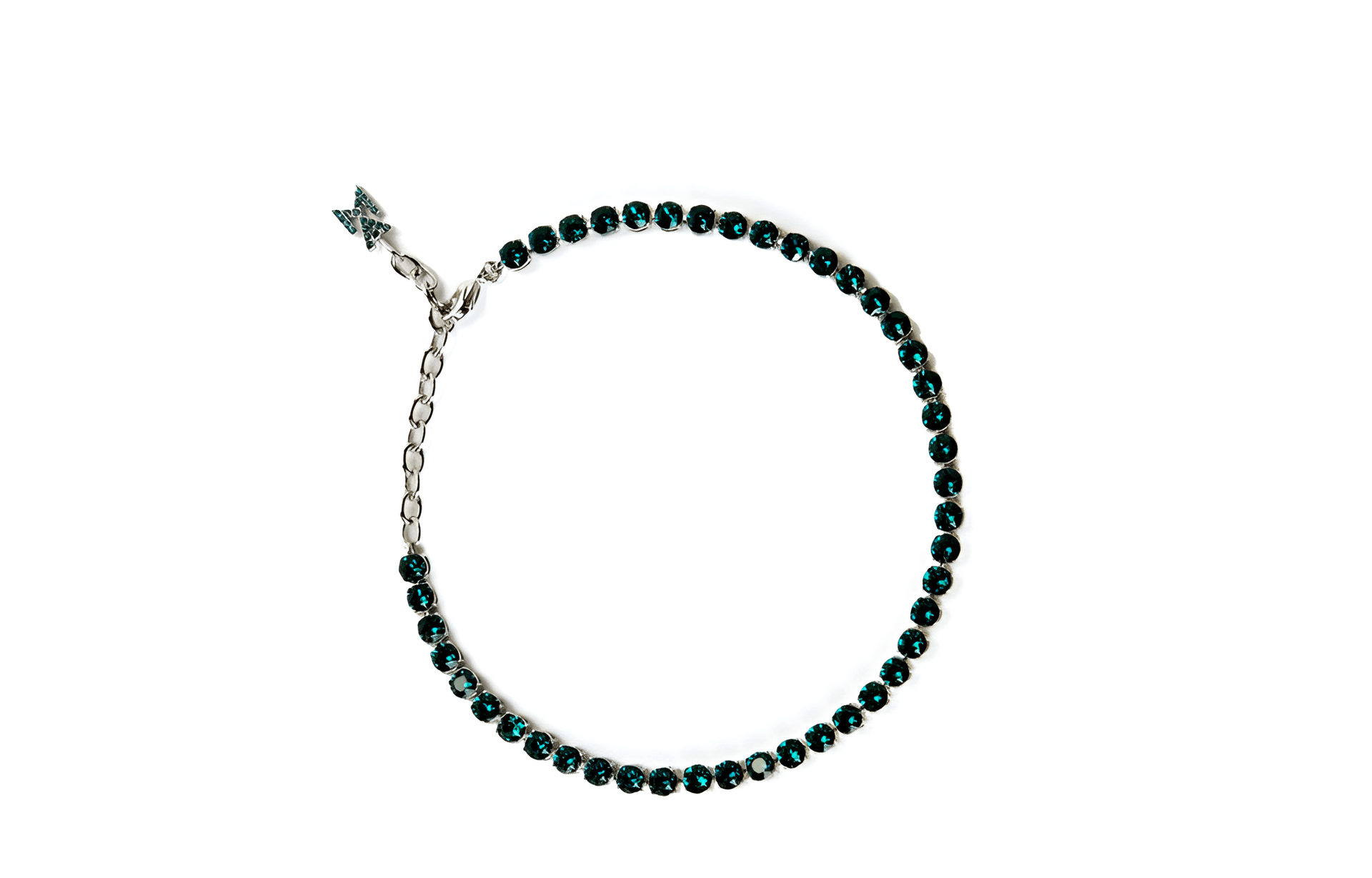 AMINA MUADDI Brass, Crystal Anklets Green