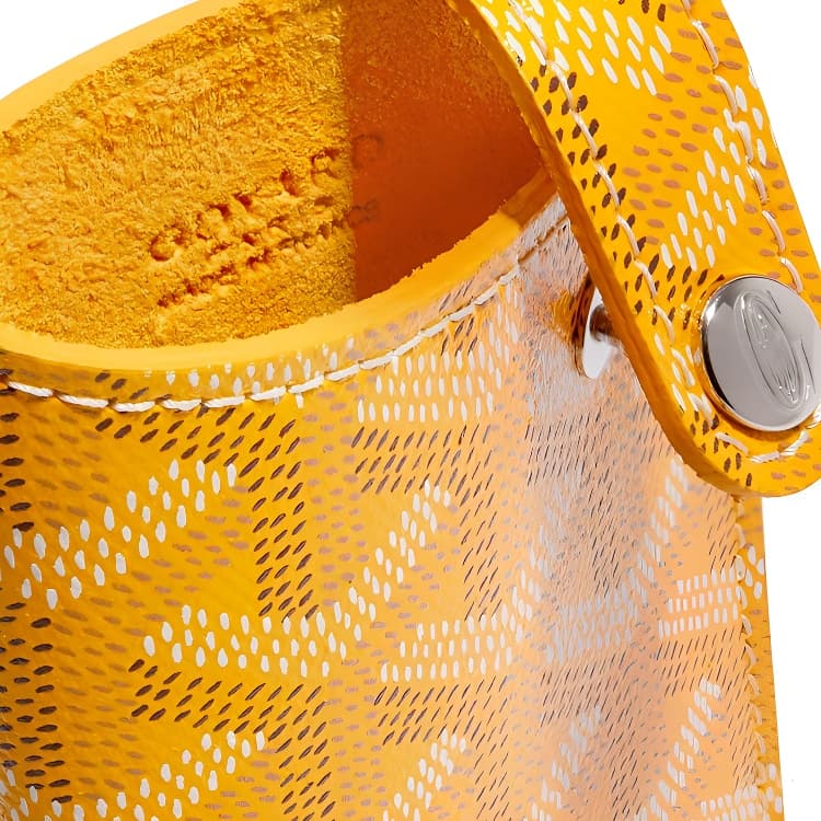 GOYARD Montmartre Canvas With Suede Calfskin Eyeglass Pouch Small Yellow