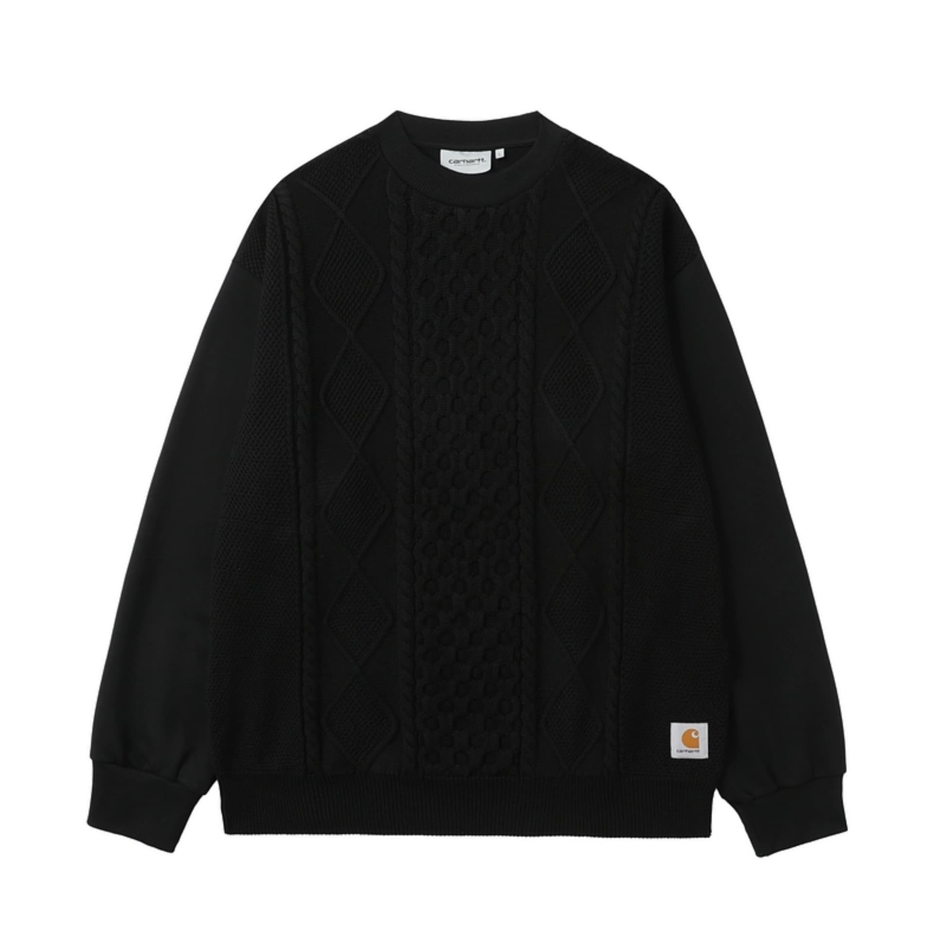 Carhartt WIP Sweatshirts Black Crew Neck Moderate