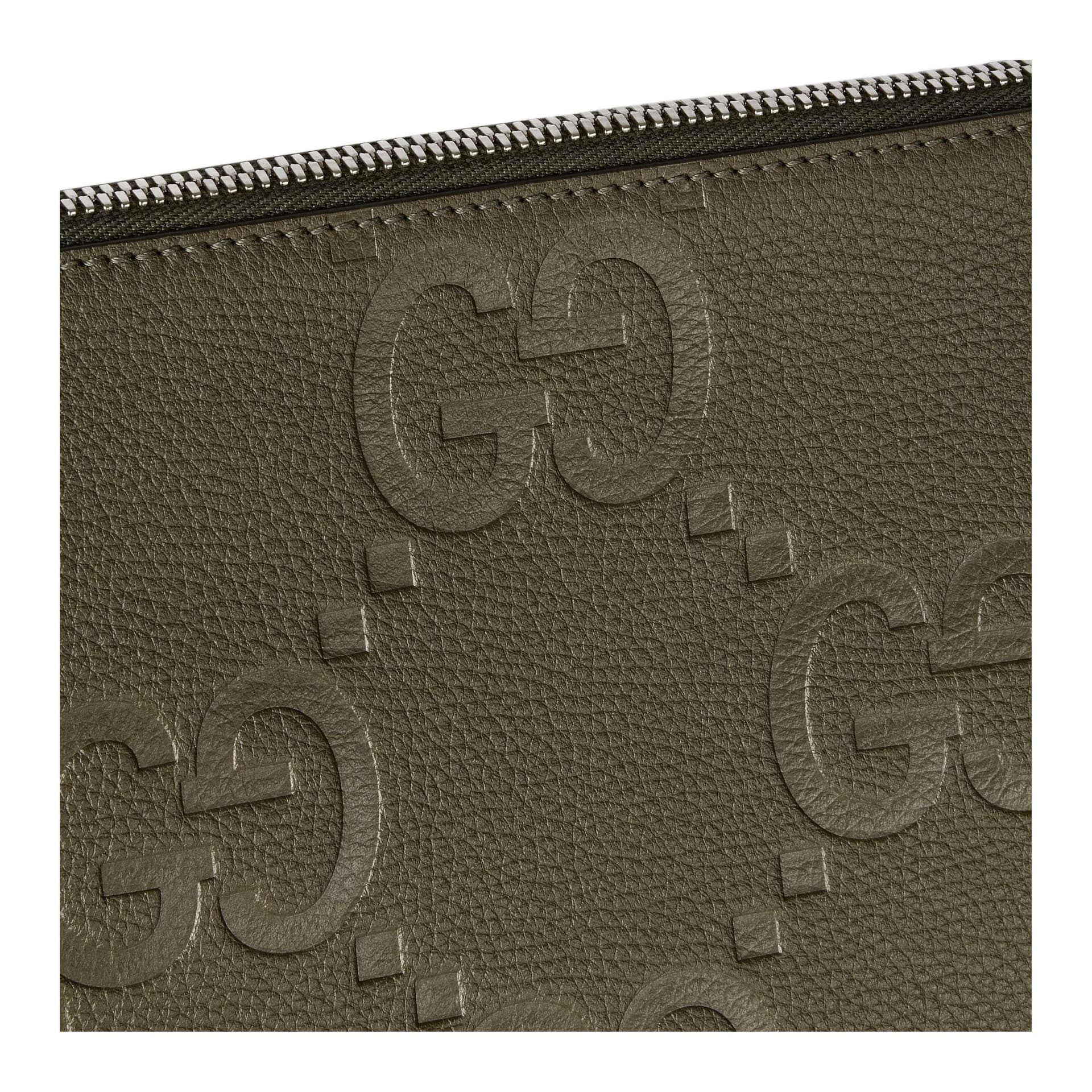 GUCCI Jumbo GG Shoulder Bag Medium Dark Green